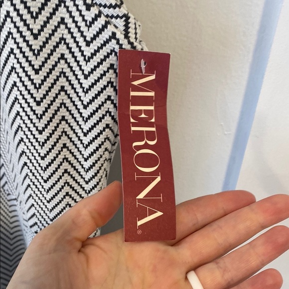 MERONA mock neck Chevron Pattern Sleeveless Dress - Picture 5 of 11